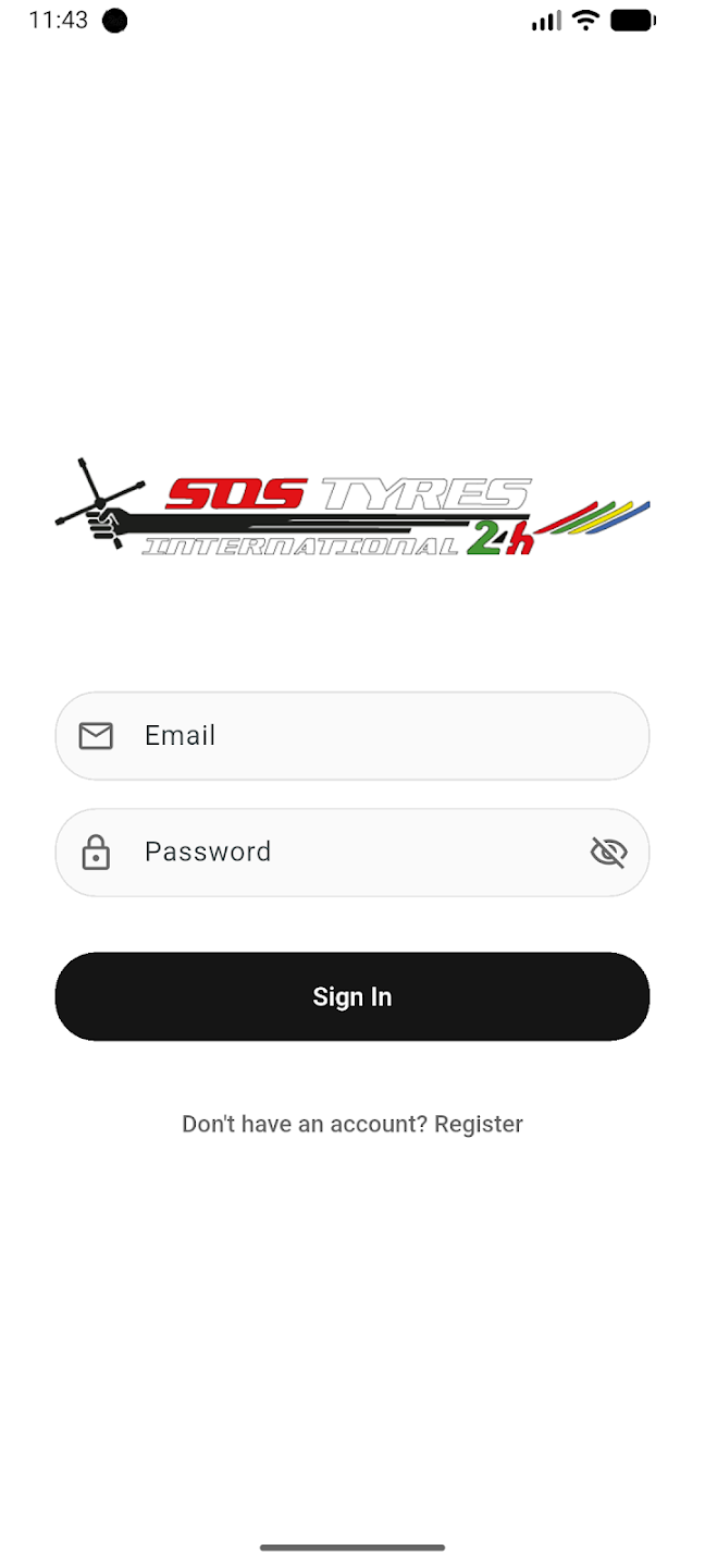 Screenshot app SosTyres 1