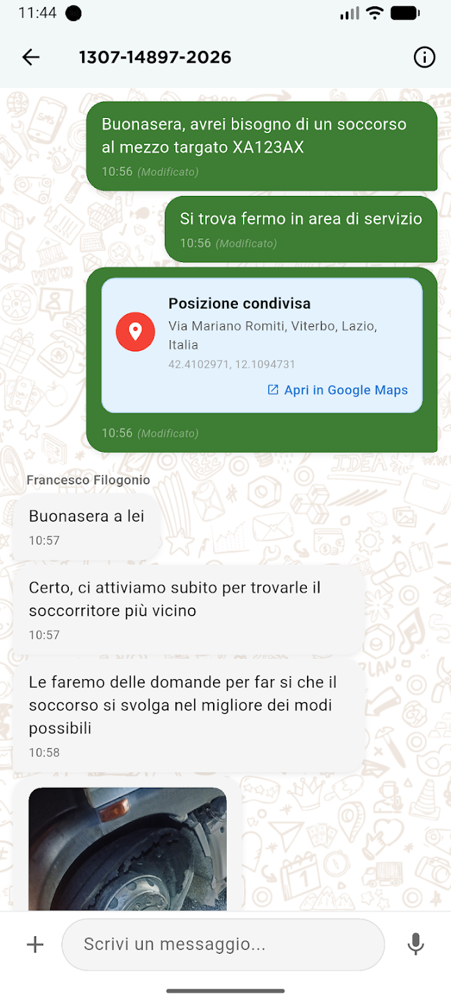 Screenshot app SosTyres 2