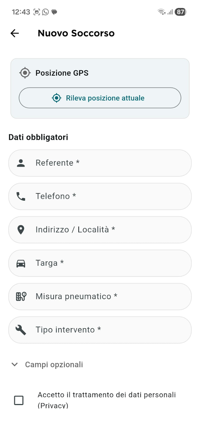 Screenshot app SosTyres 3
